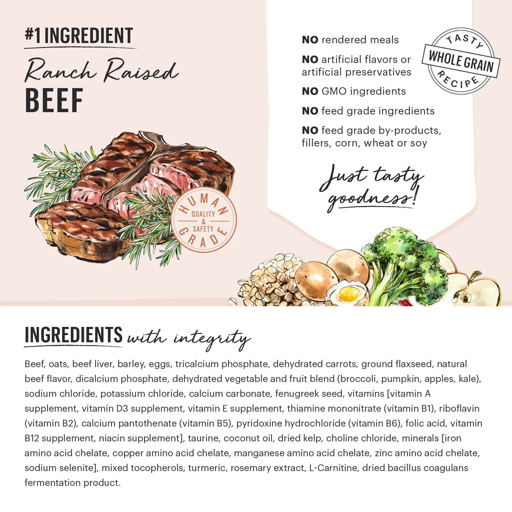 Whole Grain Beef & Oat Whole Food Clusters for Dogs