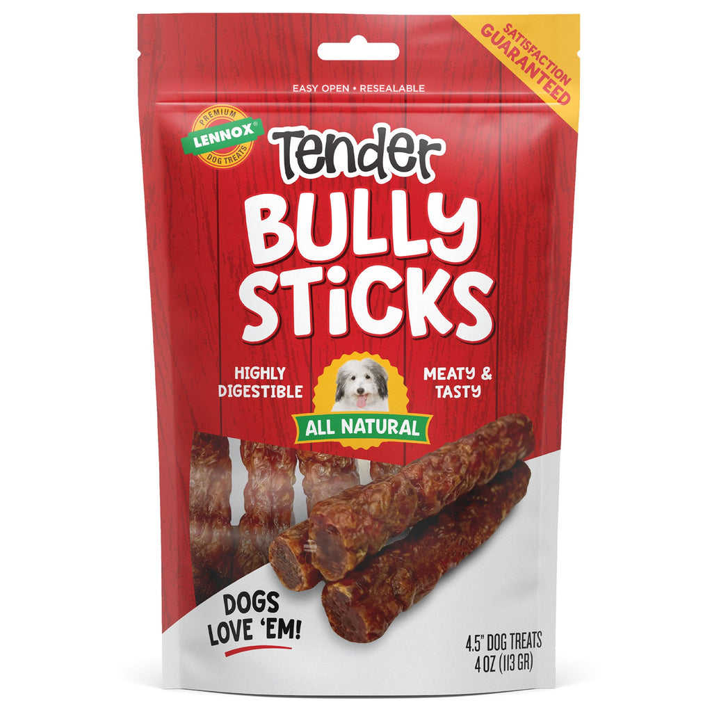 Tender 4.5" Bully Sticks for Dogs – Single Ingredient, Natural Chew