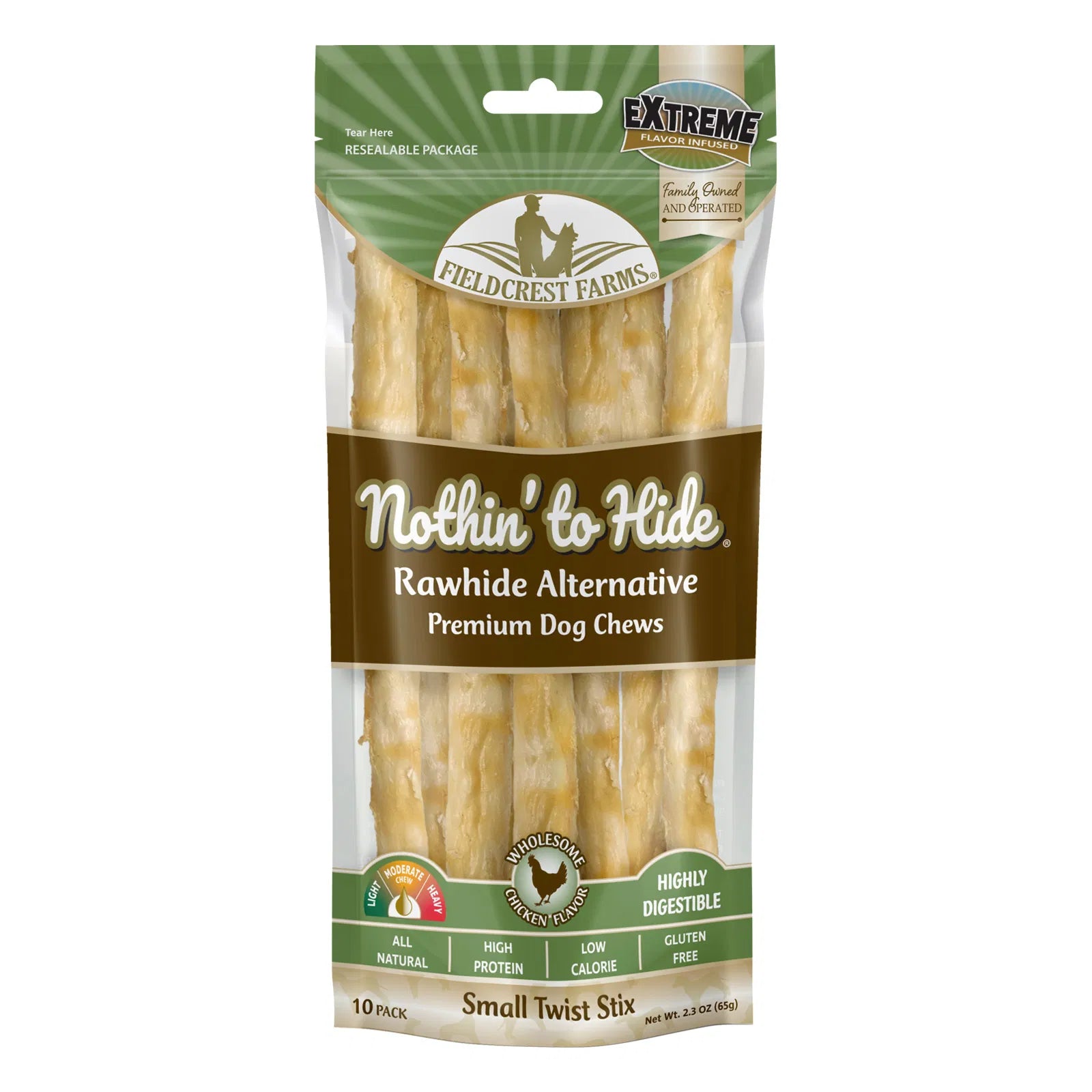 Chicken-Flavored Digestible Dog Chews, Assorted Sizes