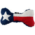 Texas Flag Bone Dog Toy – Soft Minky Fleece, Squeaker, Floats