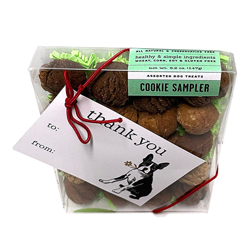 Dog Cookie Gift Box Sampler – 20 All-Natural Treats
