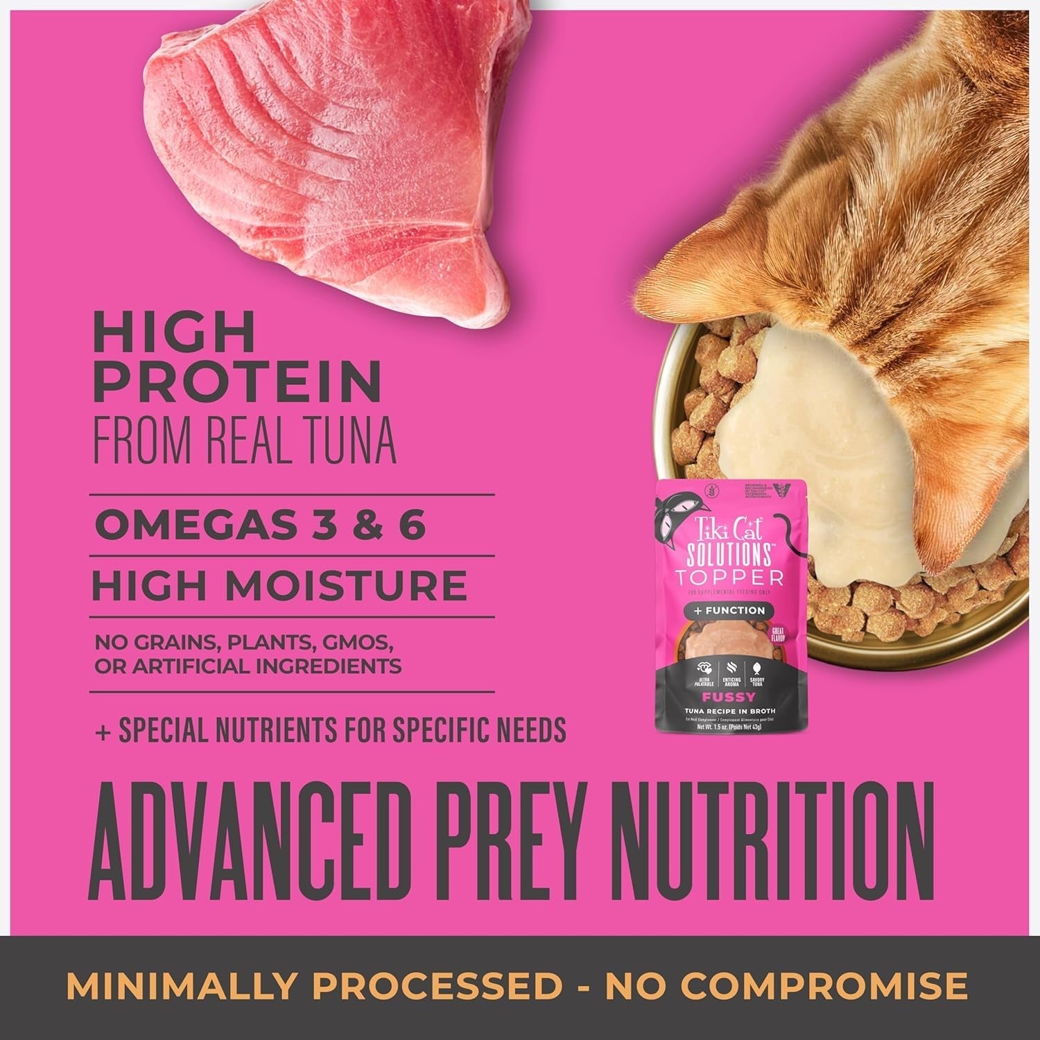 Tuna & Egg Gravy Cat Food Topper, Grain-Free, Non-GMO