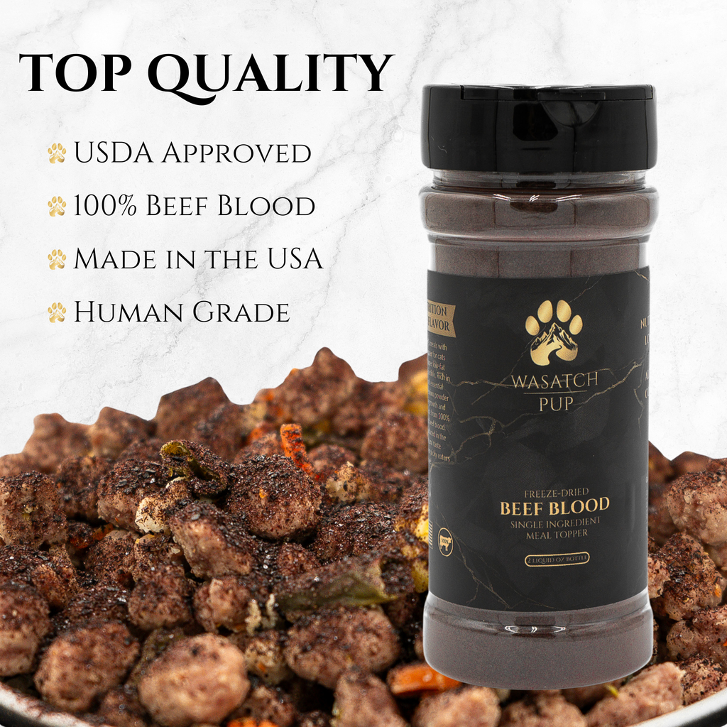 Freeze-Dried Beef Blood Topper for Dogs and Cats