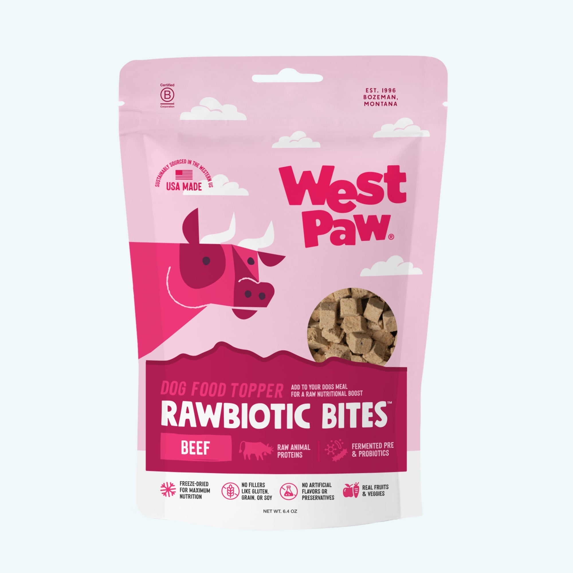 Rawbiotic Bites Dog Meal Topper with Probiotics and Real Ingredients
