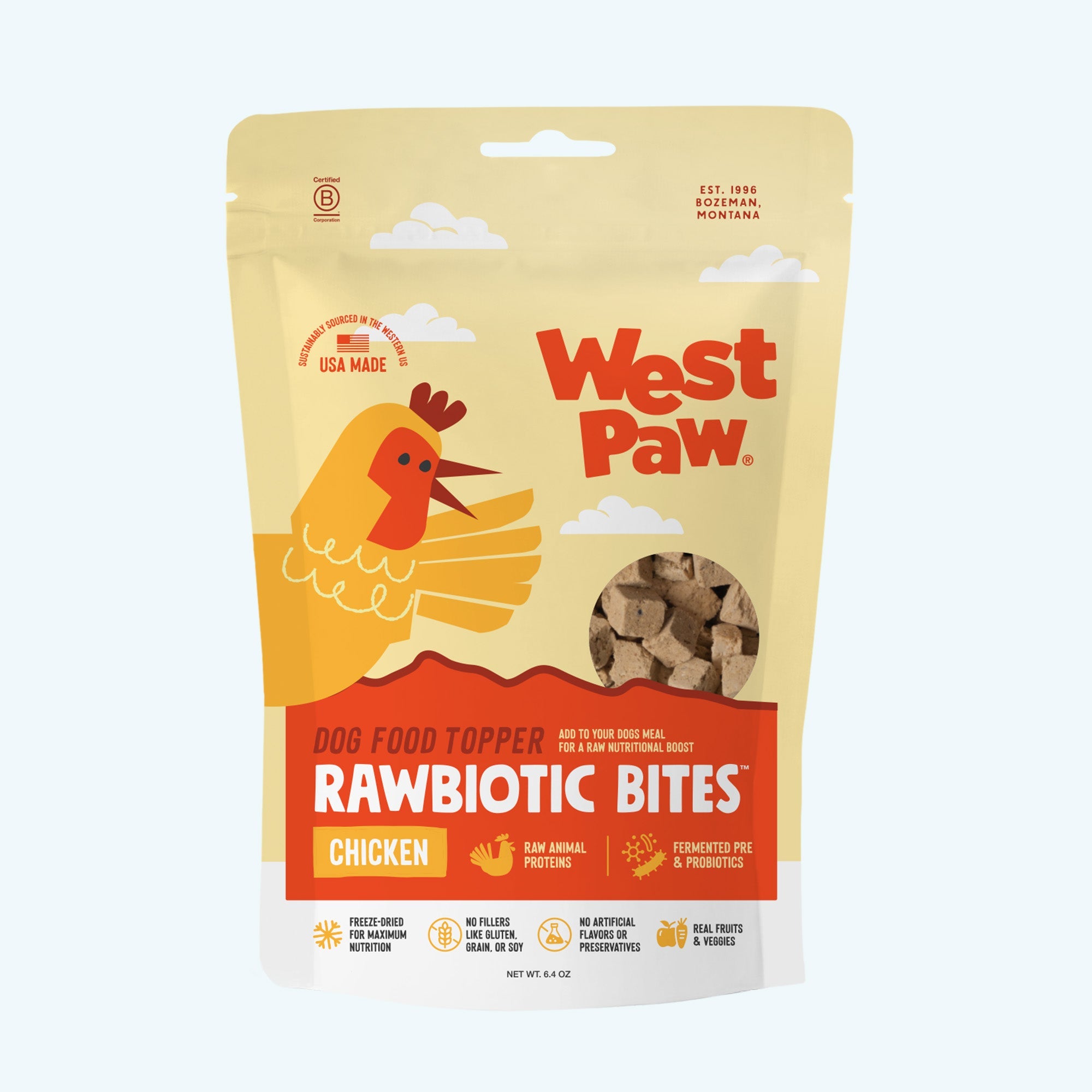 Rawbiotic Bites Dog Food Topper with Probiotics and Raw Protein