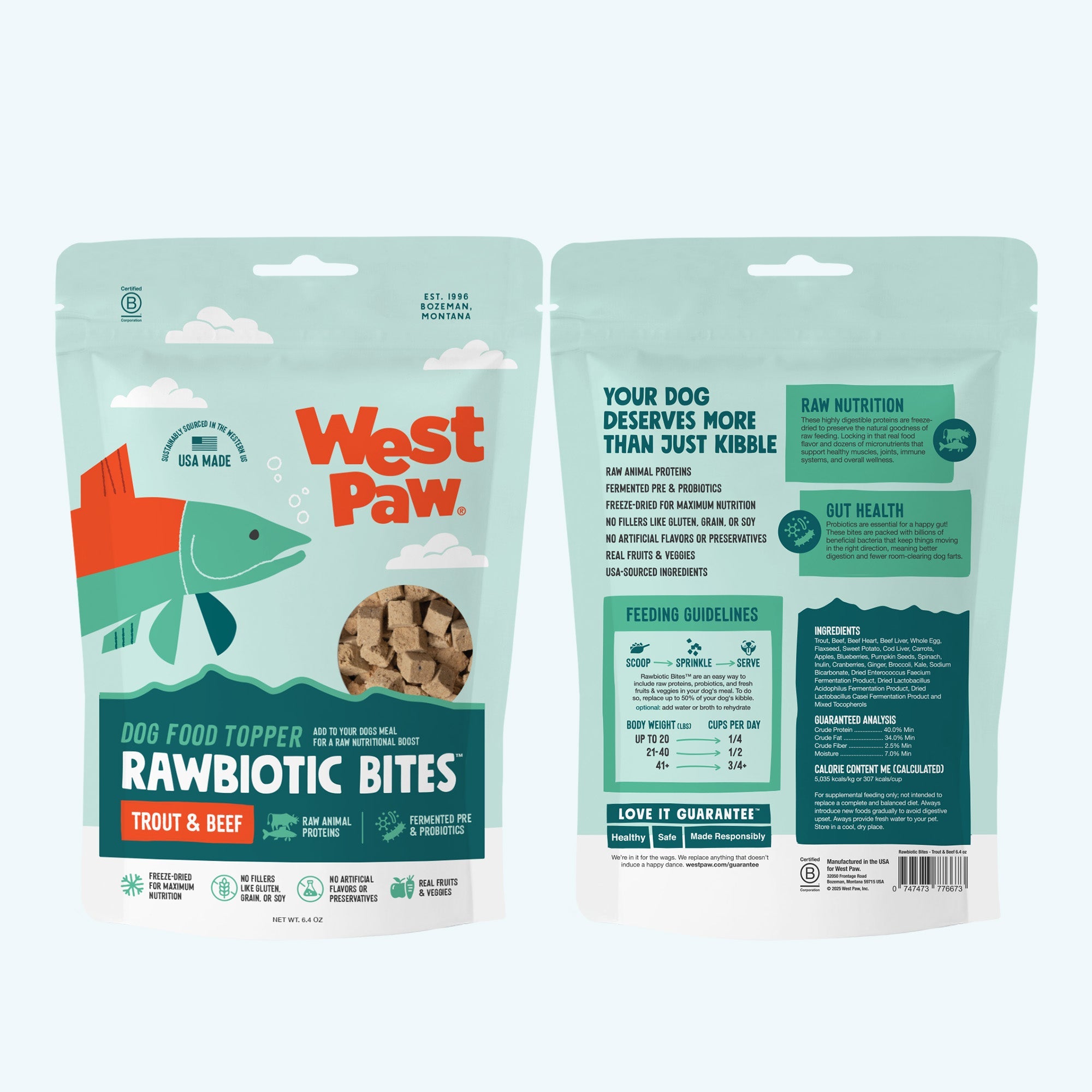 Rawbiotic Bites Dog Meal Topper with Probiotics and Real Ingredients