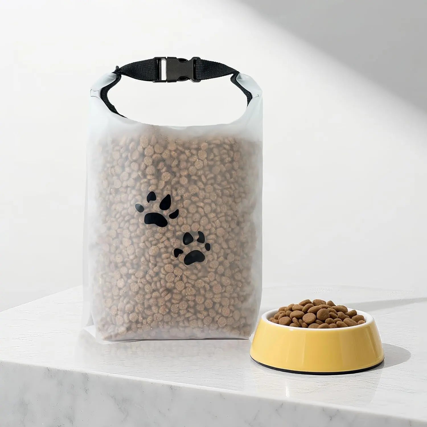 Travel Dog Food Storage Bag with Airtight Roll-Top Closure