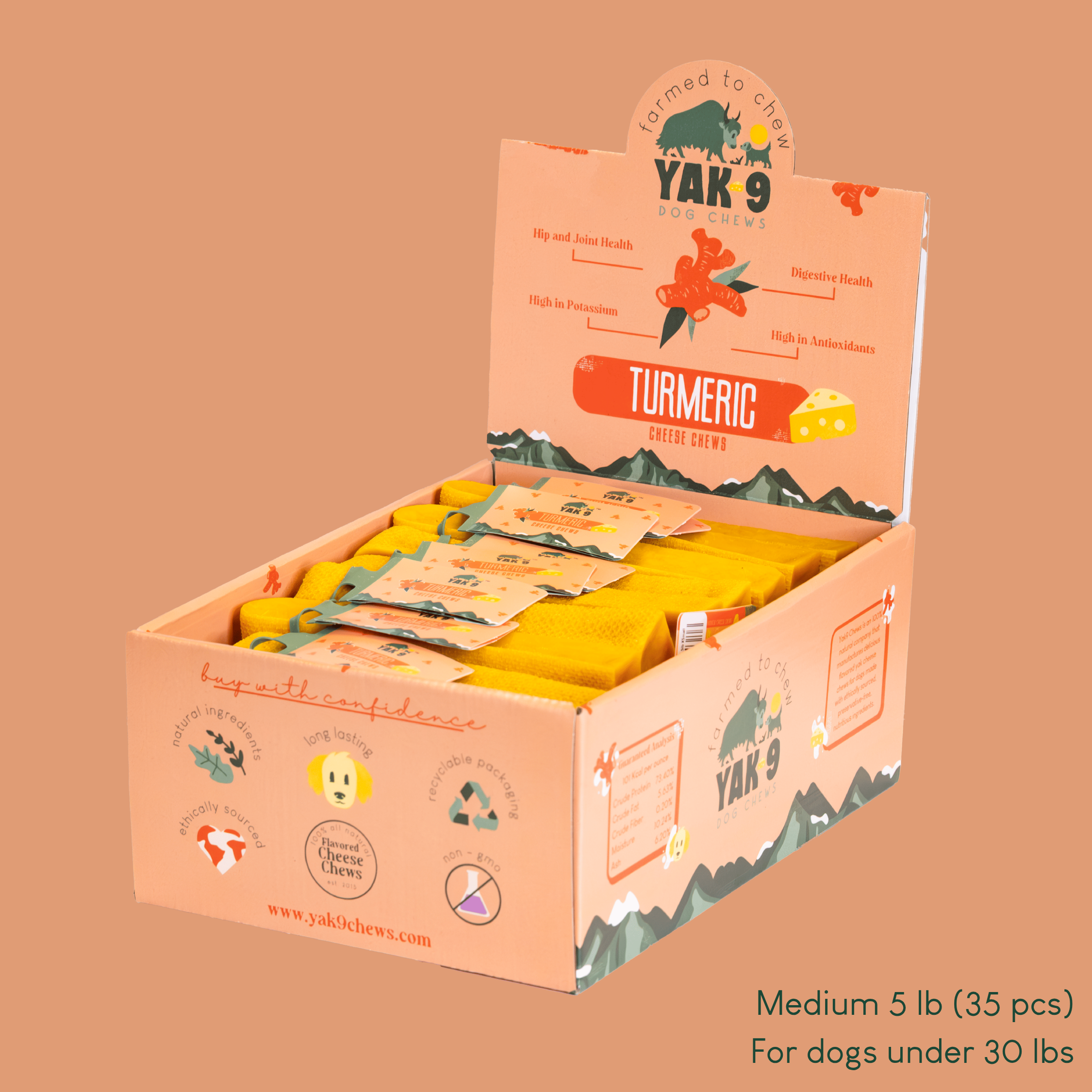 Turmeric Yak Cheese Dog Chews