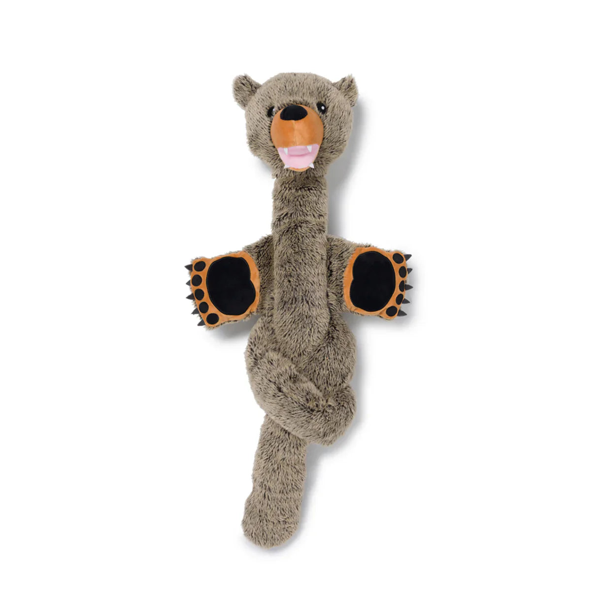 Extra-Long Twisty Plush Dog Toy with Crinkle and Squeakers