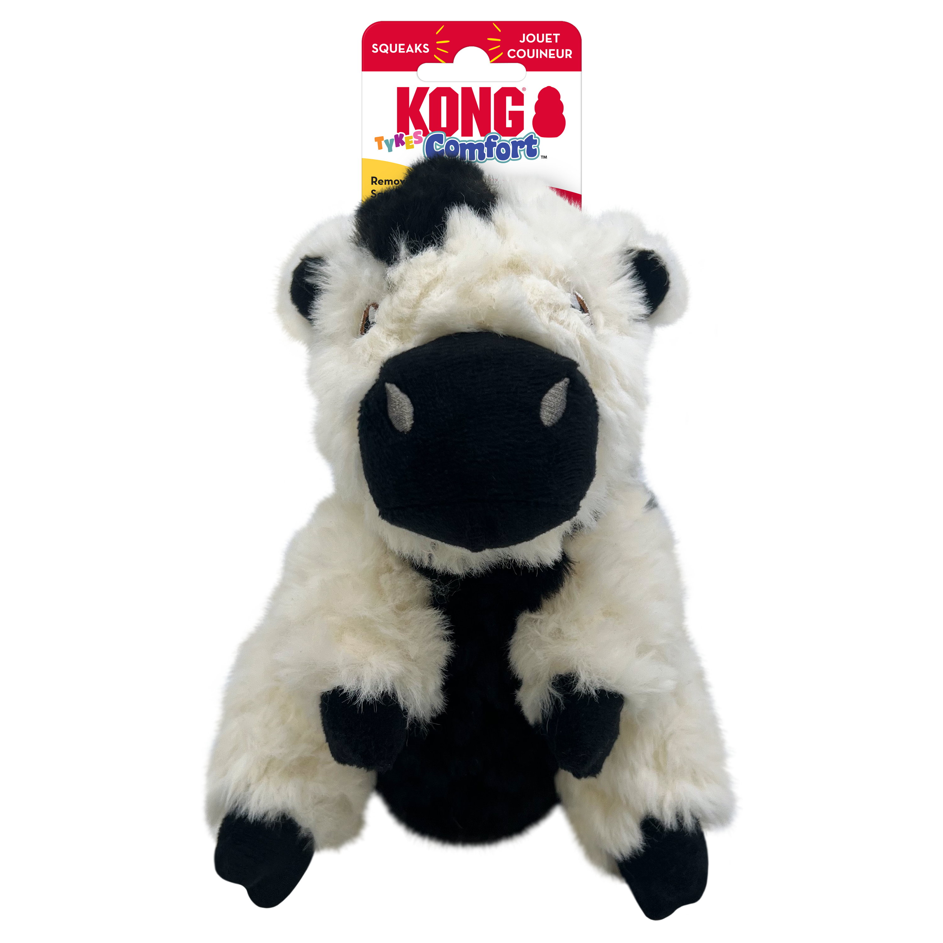 KONG Comfort Tykes Plush Dog Toy with Removable Squeaker