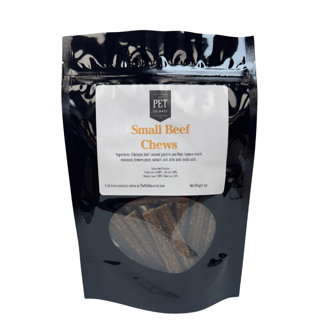 Small Beef Chews for Dogs, 4 oz Bag