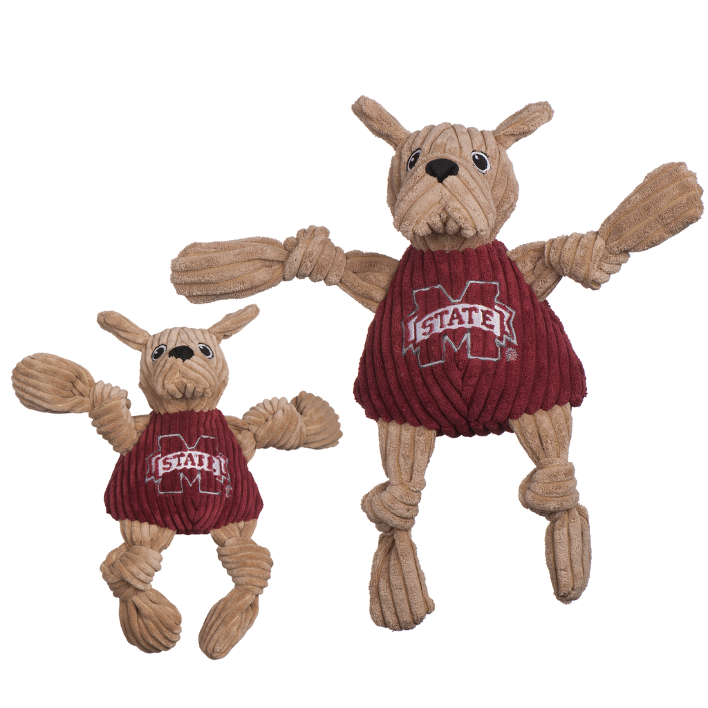 Mississippi State Bully Bulldog Knottie Plush Dog Toy