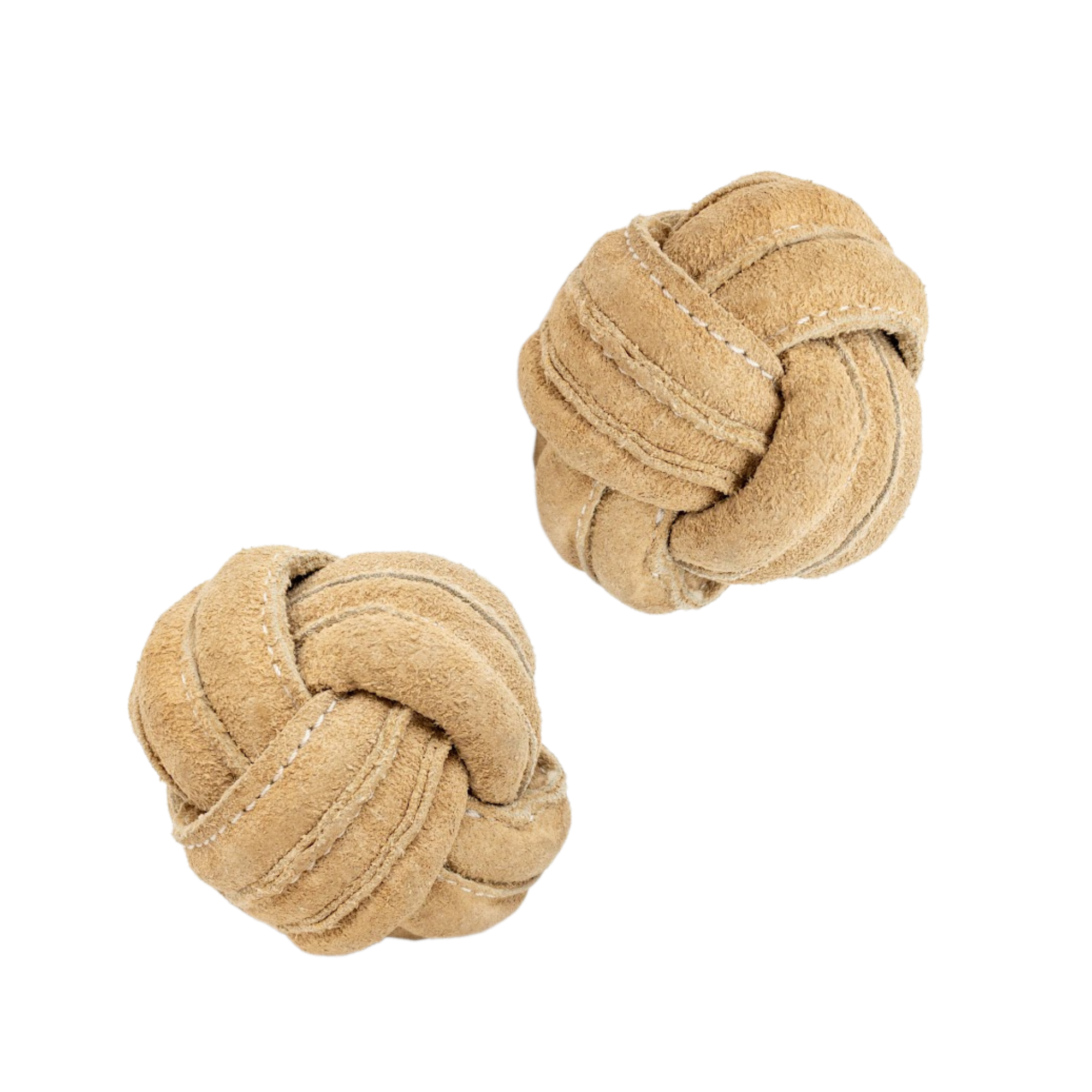 Huggle-Hide Natural Leather Ball Dog Toy