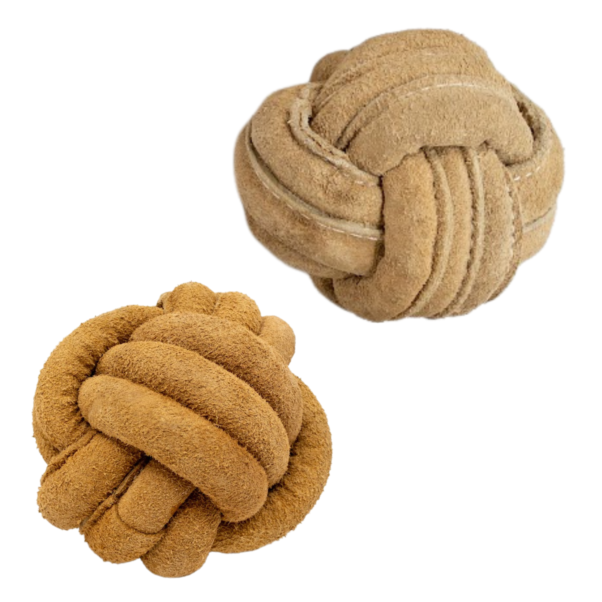 Huggle-Hide Natural Leather Ball Dog Toy