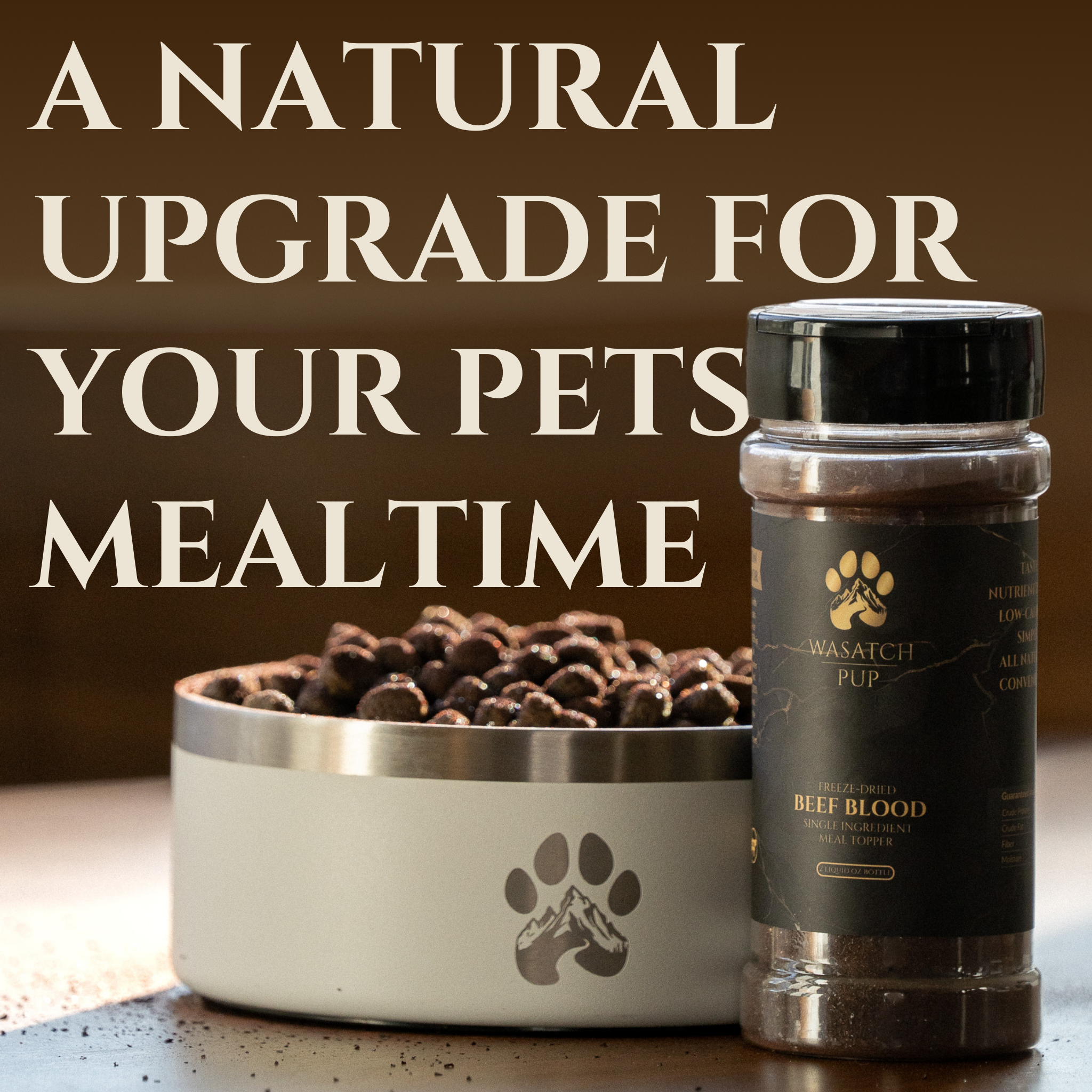 Freeze-Dried Beef Blood Topper for Dogs and Cats