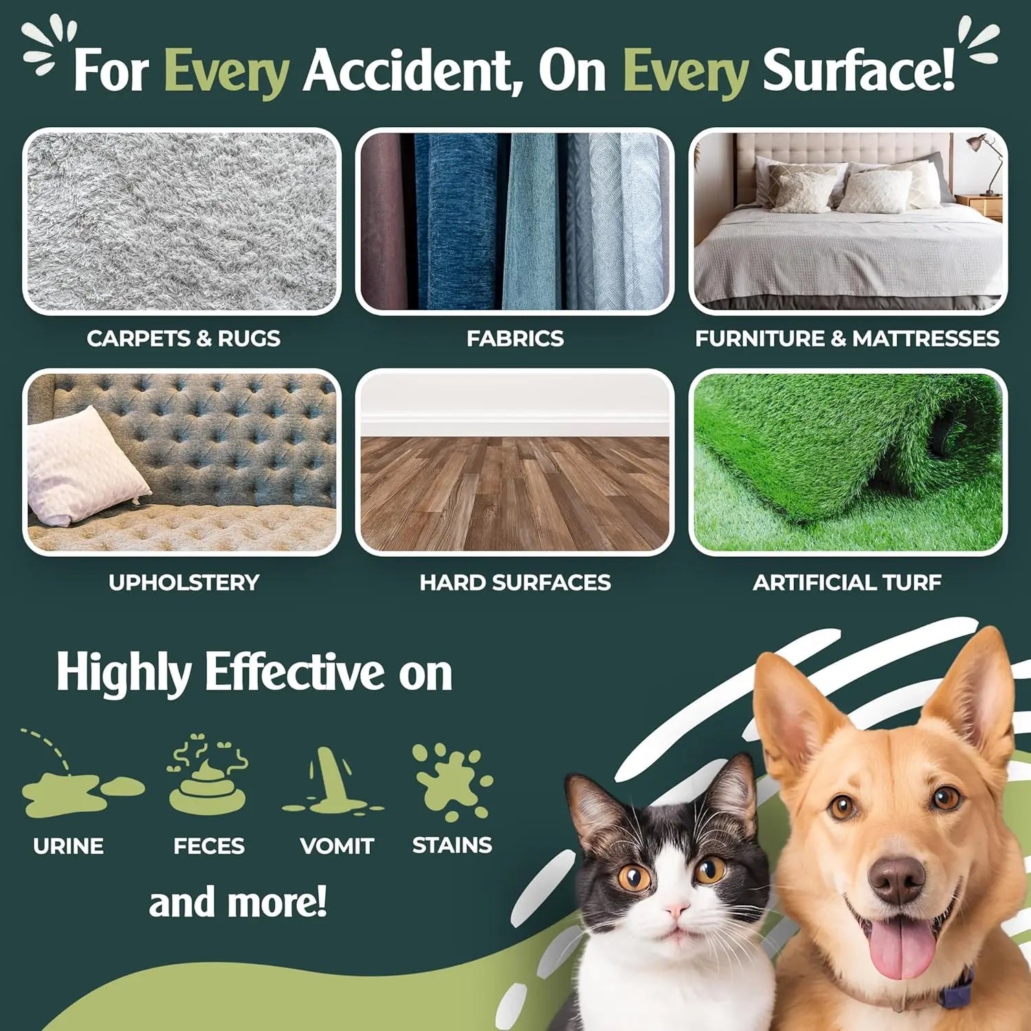 Urine Destroyer Enzyme Cleaner Spray for Pets, 24oz