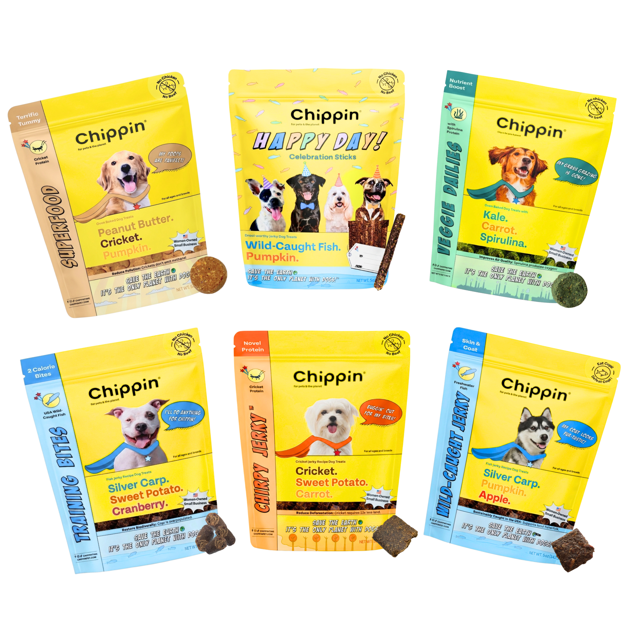 Dog Treat Variety Bundle with Soft Jerky and Crunchy Snacks