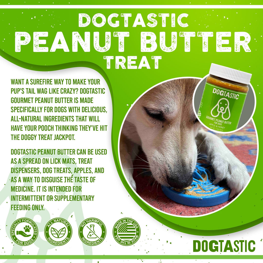 All-Natural Peanut Butter for Dogs, 16 oz – Peanuts, Flax Seed & Pumpkin