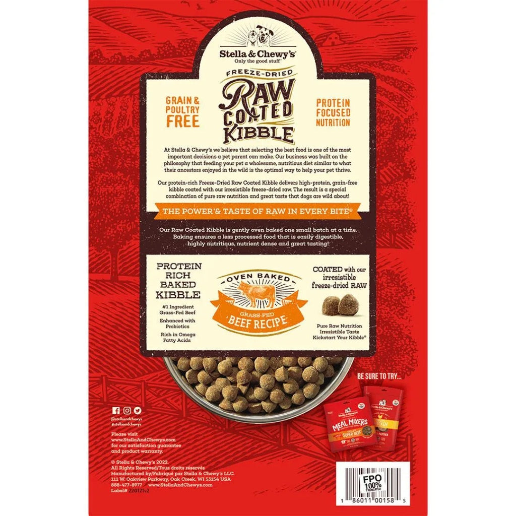 Protein-Rich Baked Kibble with Freeze-Dried Raw Coating for Dogs