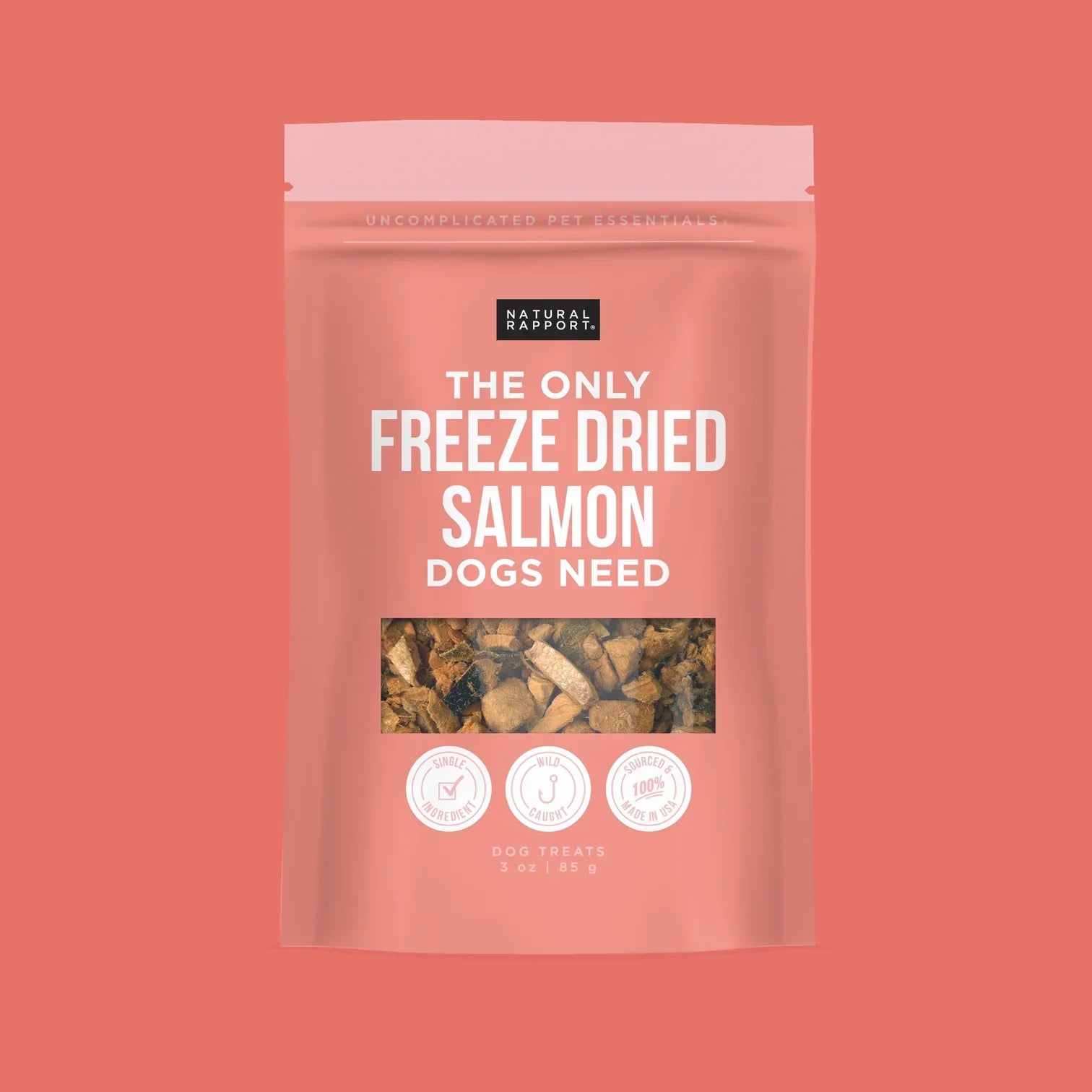 Single-Ingredient Dehydrated Salmon Dog Treats