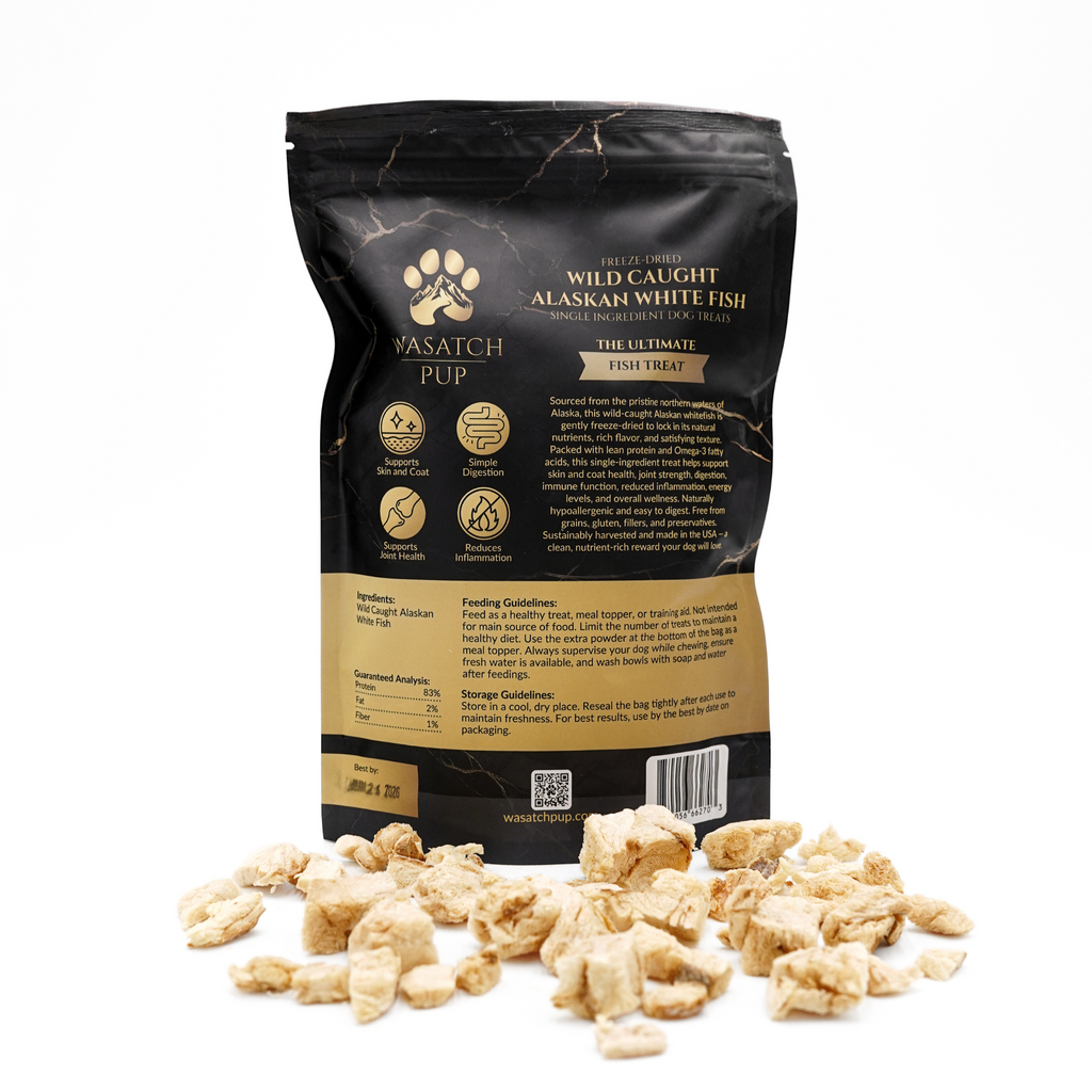 Freeze-Dried Wild Alaskan Whitefish Treats for Dogs & Cats