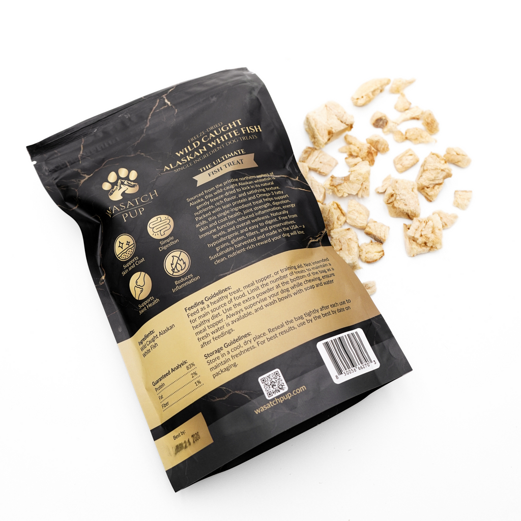 Freeze-Dried Wild Alaskan Whitefish Treats for Dogs & Cats
