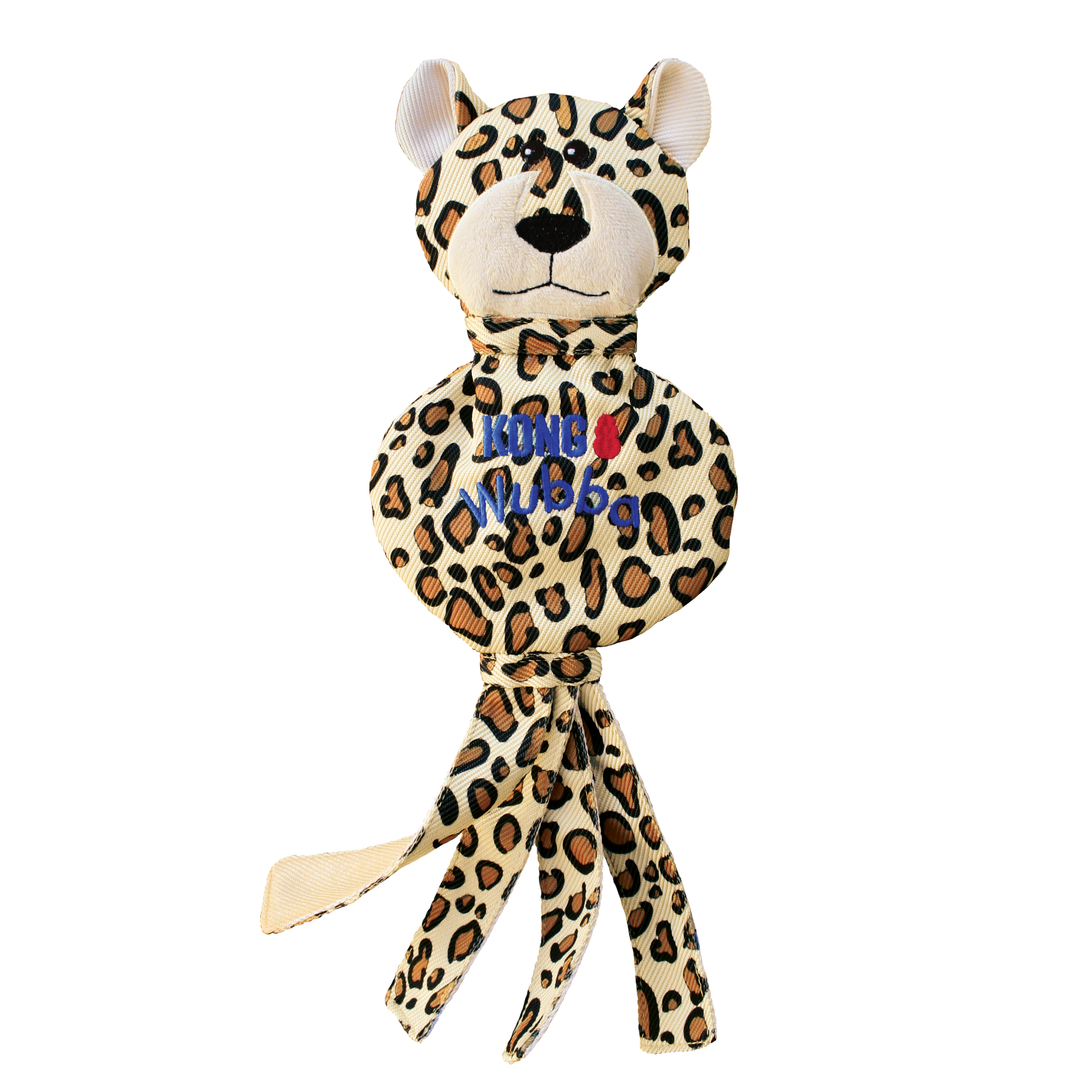 Wubba No Stuff Cheetah Dog Toy with Squeaker