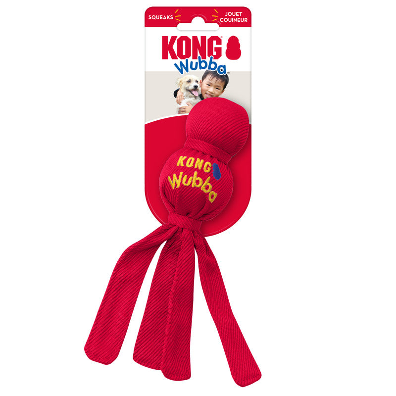 KONG Wubba Dog Tug and Toss Toy with Squeaker