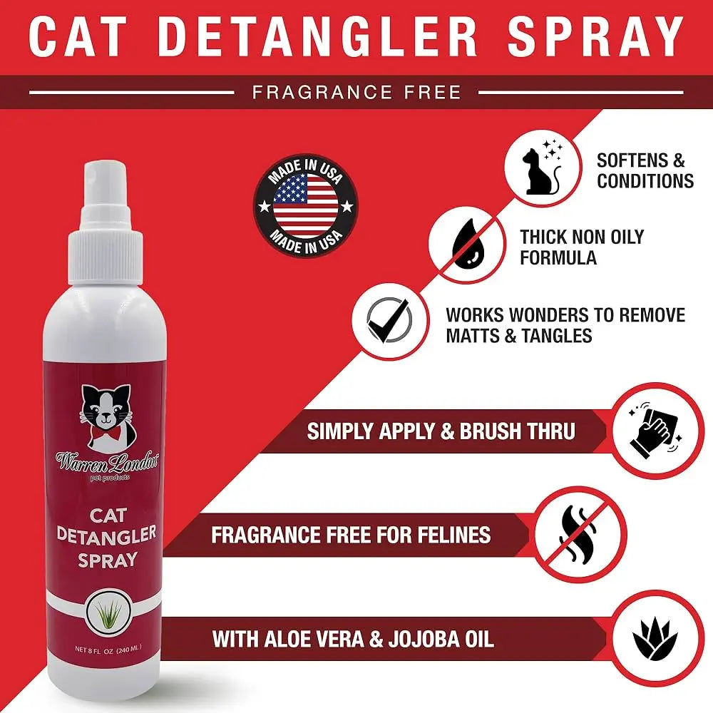 Fragrance-Free Cat Detangler Spray for Sensitive Noses