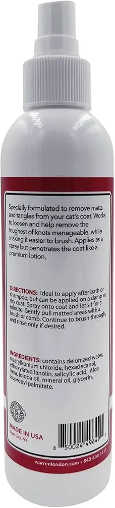 Fragrance-Free Cat Detangler Spray for Sensitive Noses