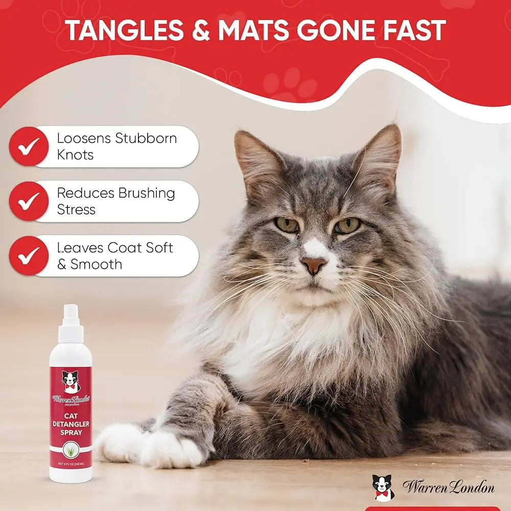 Fragrance-Free Cat Detangler Spray for Sensitive Noses