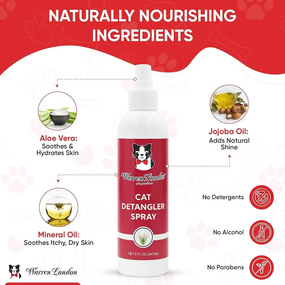 Fragrance-Free Cat Detangler Spray for Sensitive Noses