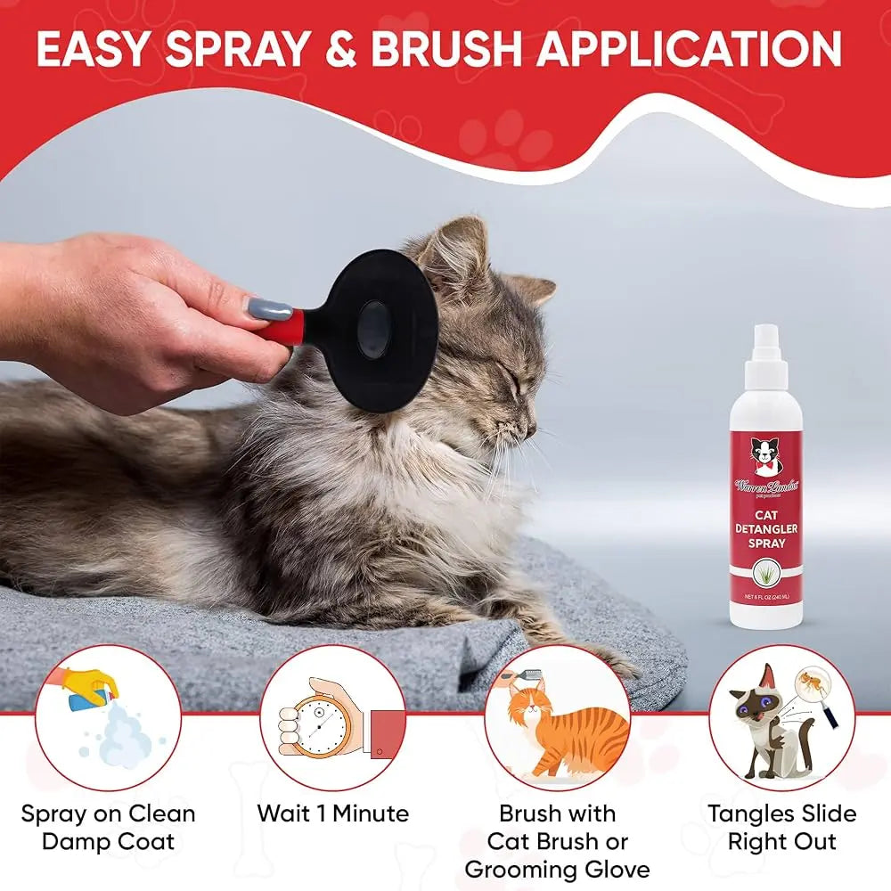 Fragrance-Free Cat Detangler Spray for Sensitive Noses