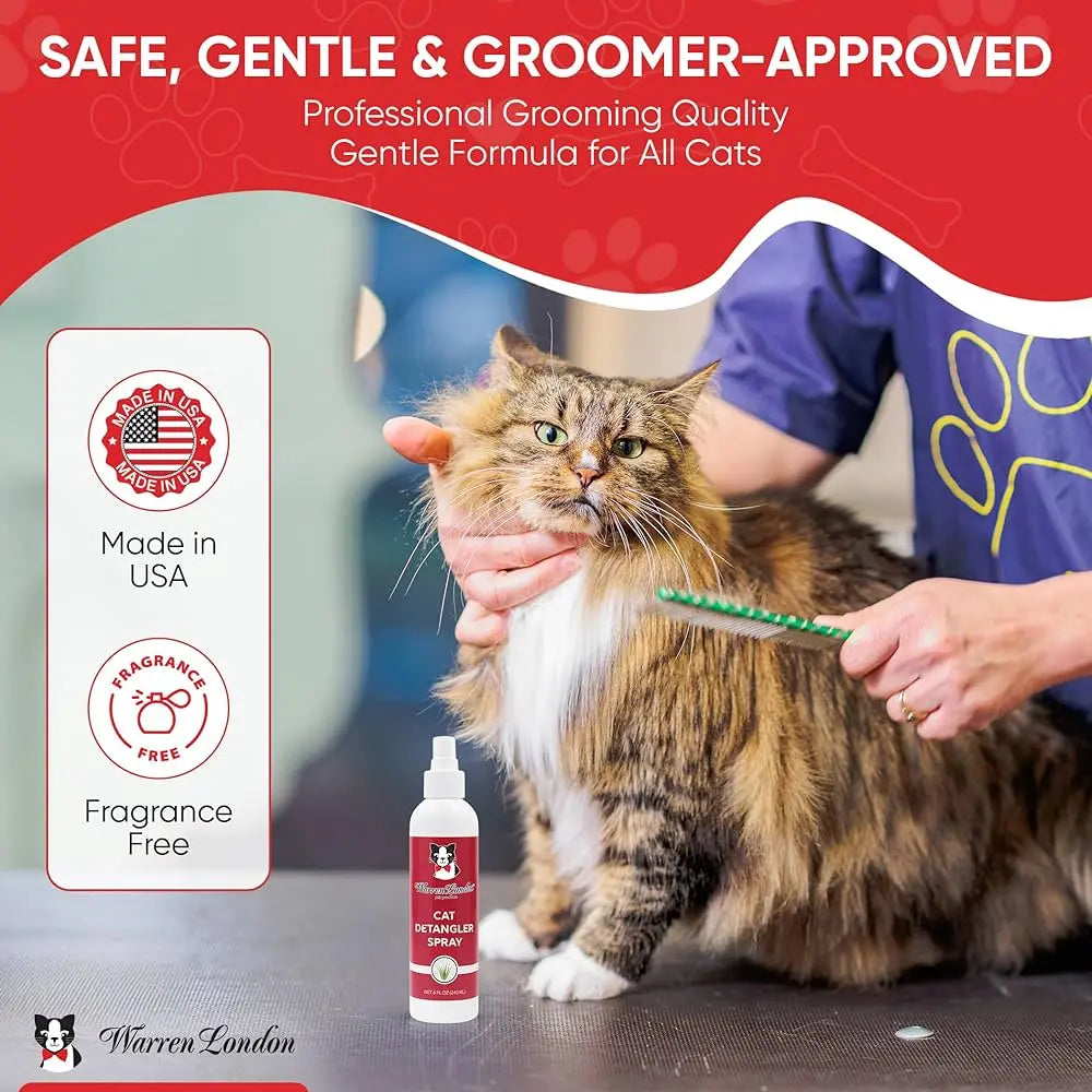 Fragrance-Free Cat Detangler Spray for Sensitive Noses