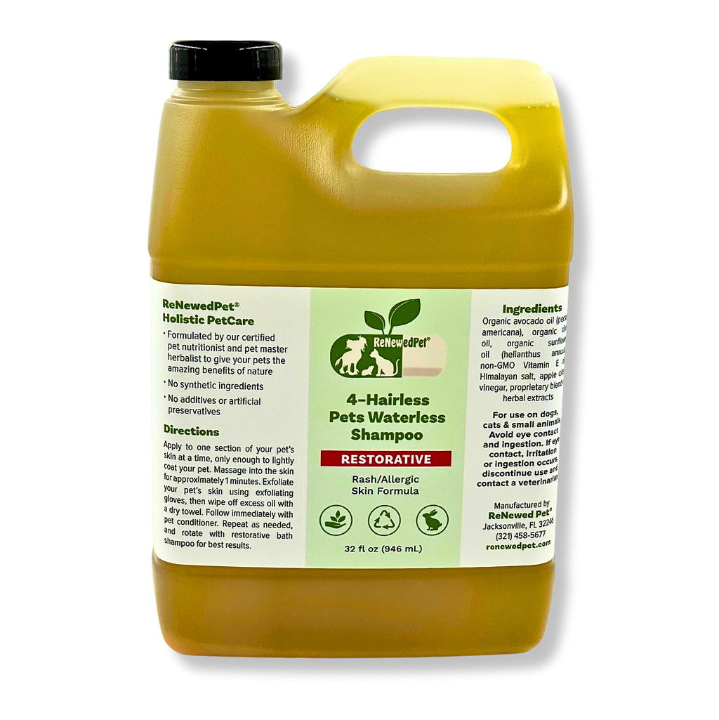 4-HAIRLESS PETS RESTORATIVE WATERLESS SHAMPOO