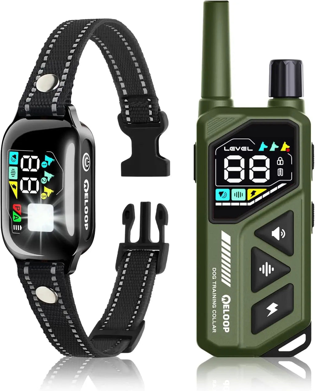 Waterproof Dog Shock Collar for up to 3 Dogs 3300FT AI Bark IPX7 Rechargeable