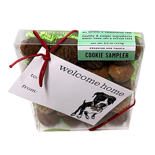 Dog Cookie Sampler Gift Box – 20 All-Natural Treats