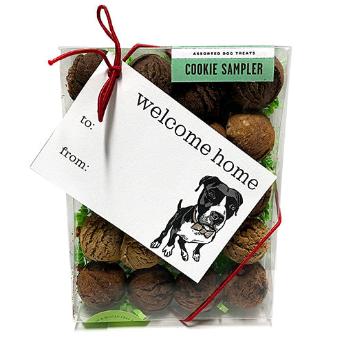 Dog Cookie Sampler Gift Box – 20 All-Natural Treats