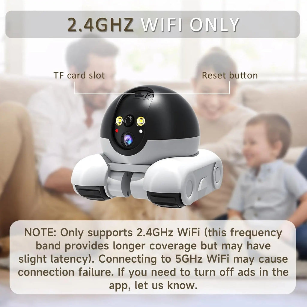 WiFi Pet Camera with Dual-Lens, Laser Play & Two-Way Audio
