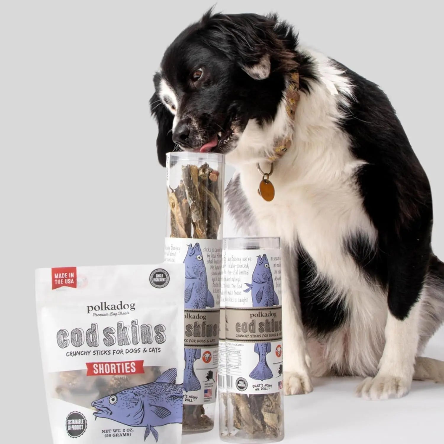 Wild-Caught Cod Skins Dog Treats – Single Ingredient, Grain-Free