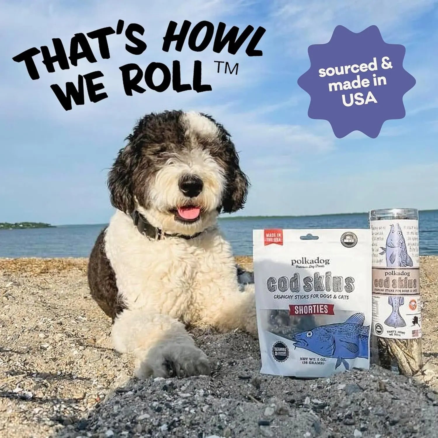 Wild-Caught Cod Skins Dog Treats – Single Ingredient, Grain-Free
