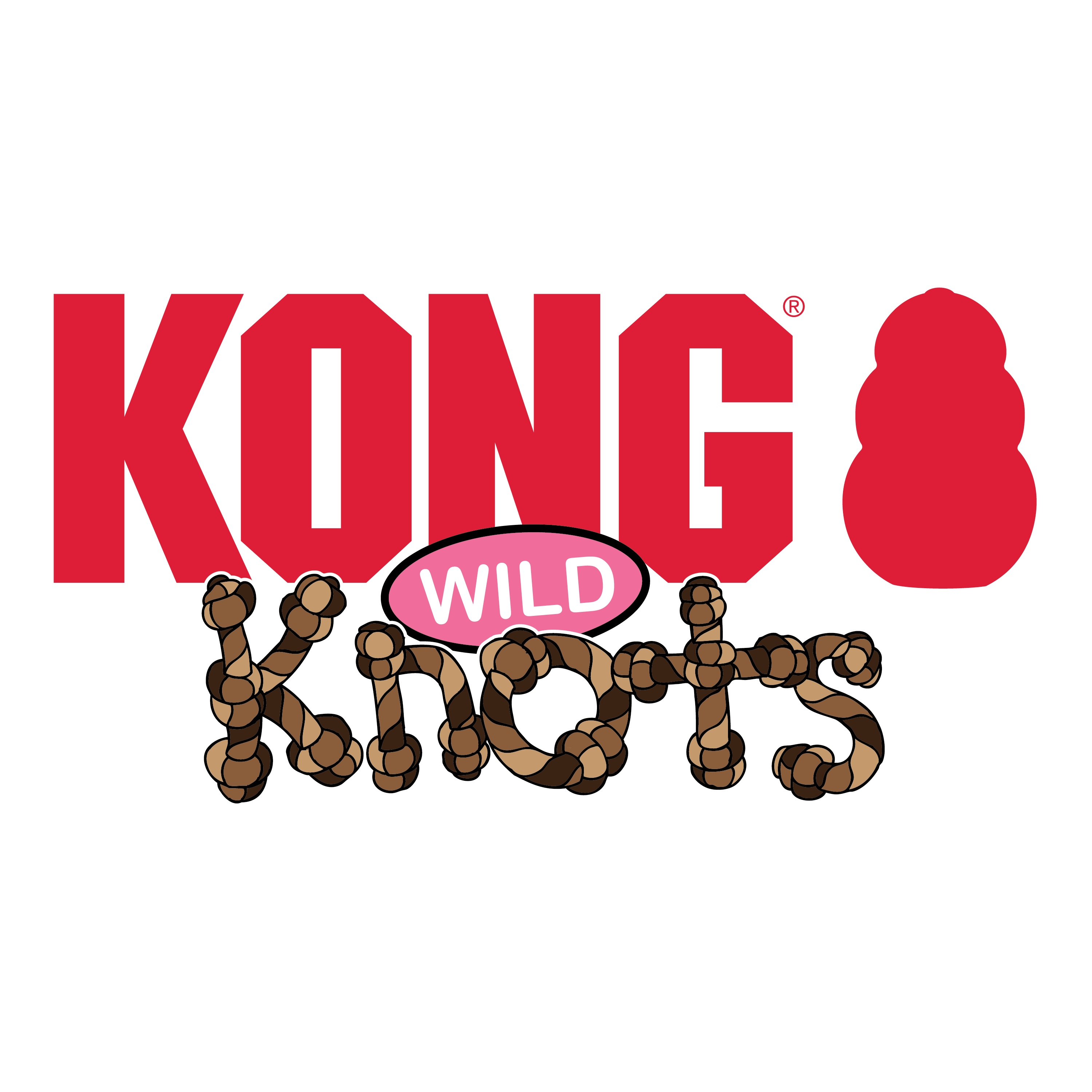 KONG Wild Knots Tiger Plush Dog Toy with Rope Skeleton