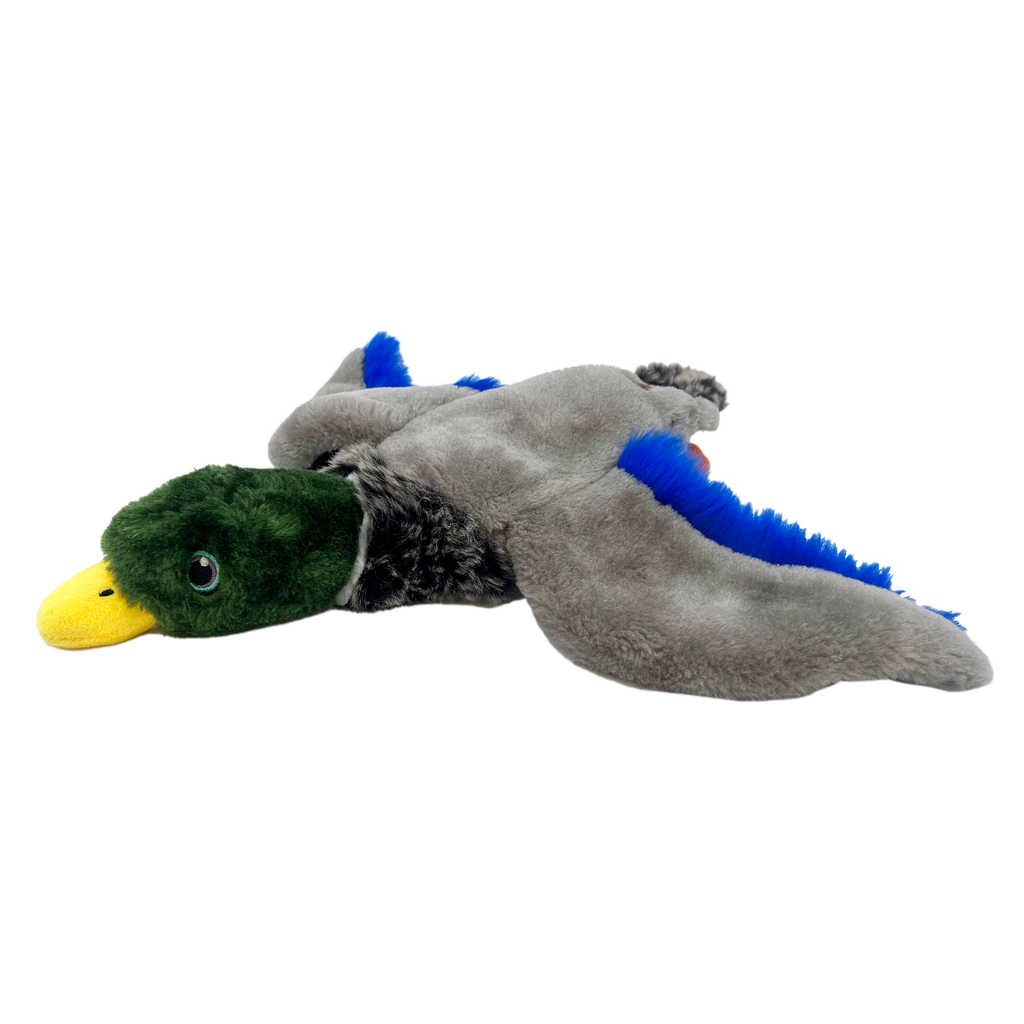 Plush Floppy Dog Toy with Squeaker and Minimal Stuffing