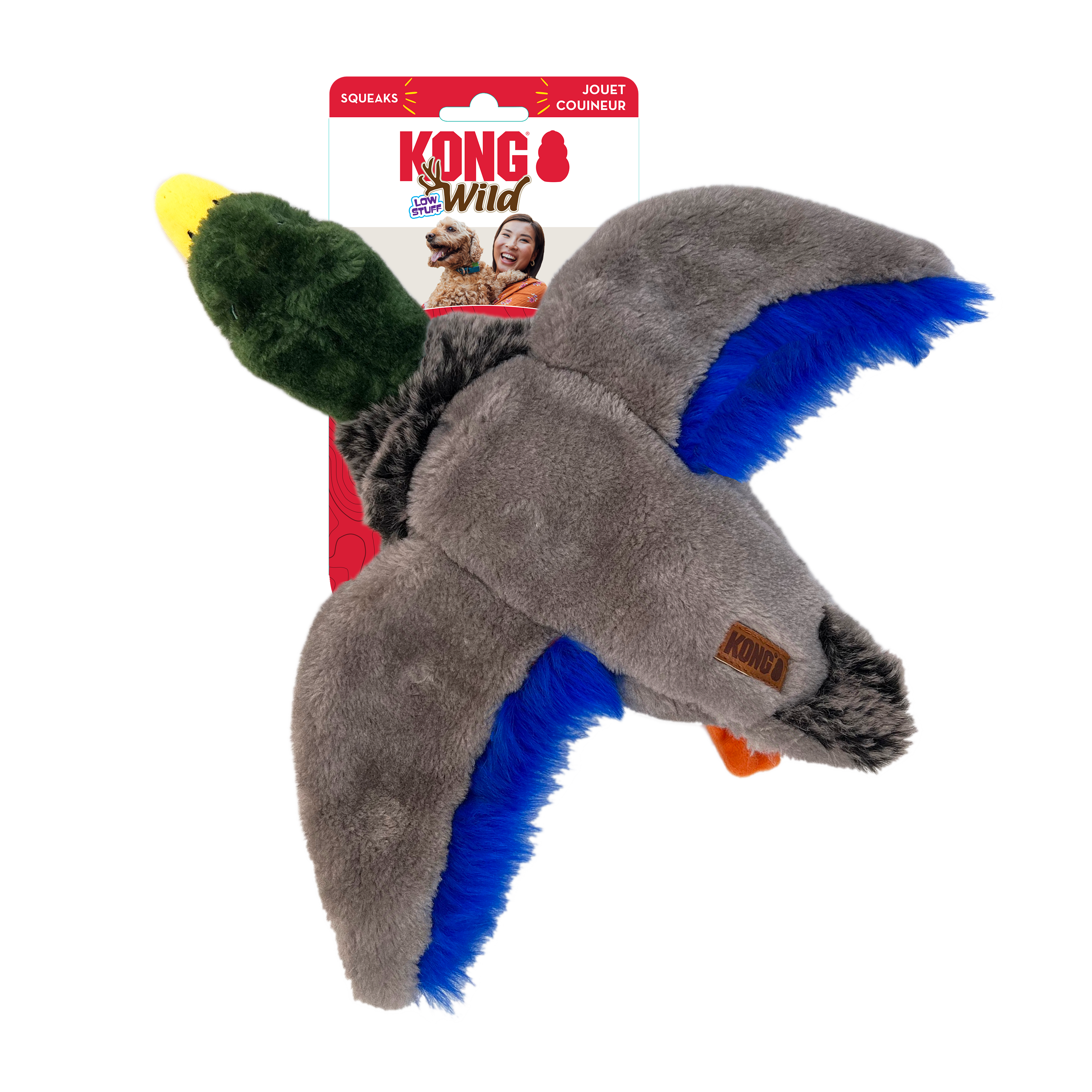 Plush Floppy Dog Toy with Squeaker and Minimal Stuffing
