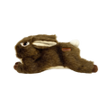 Plush Dog Toy with Squeaker and Minimal Stuffing