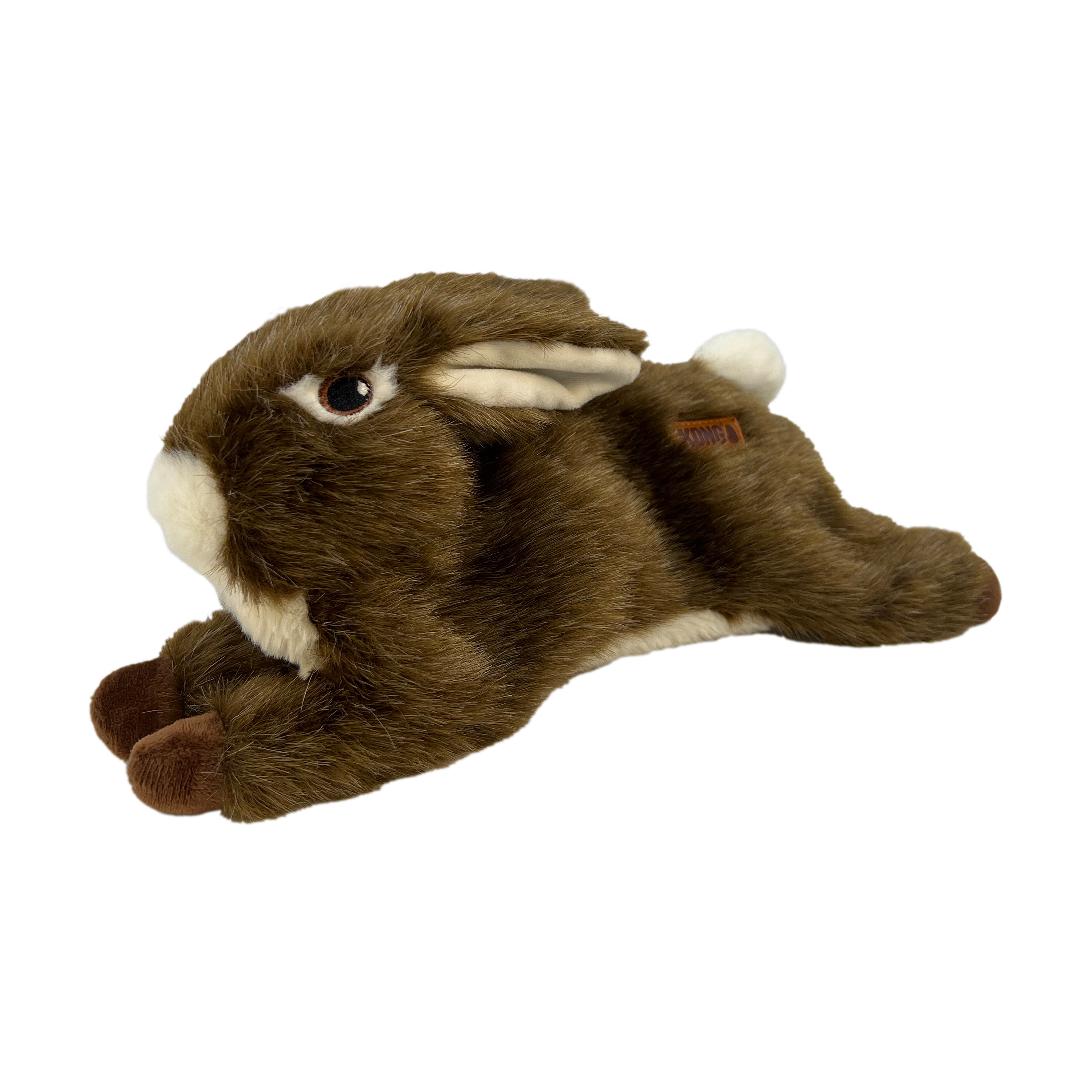 Plush Dog Toy with Squeaker and Minimal Stuffing