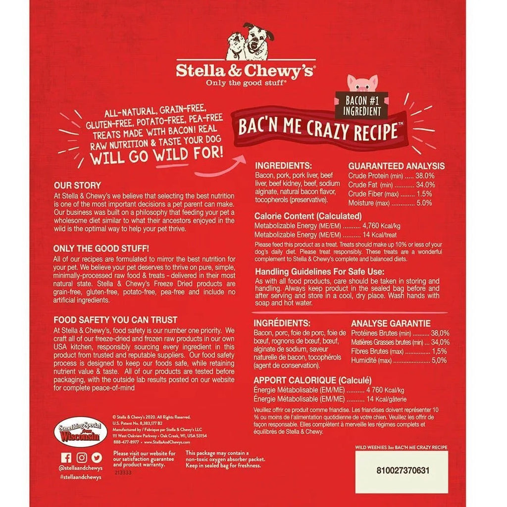 Freeze-Dried Raw Bacon Dog Treats