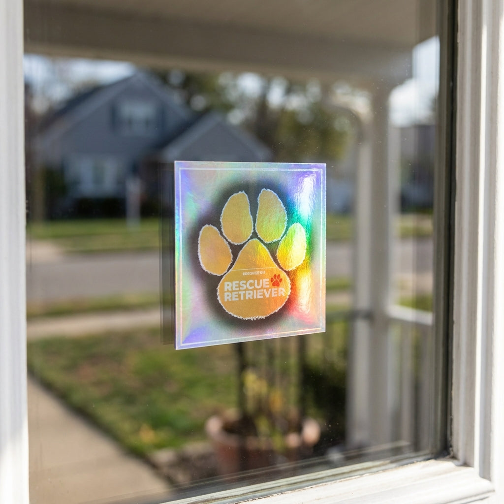 Reflective Pet Alert Stickers for Home Doors and Windows, 2-Pack