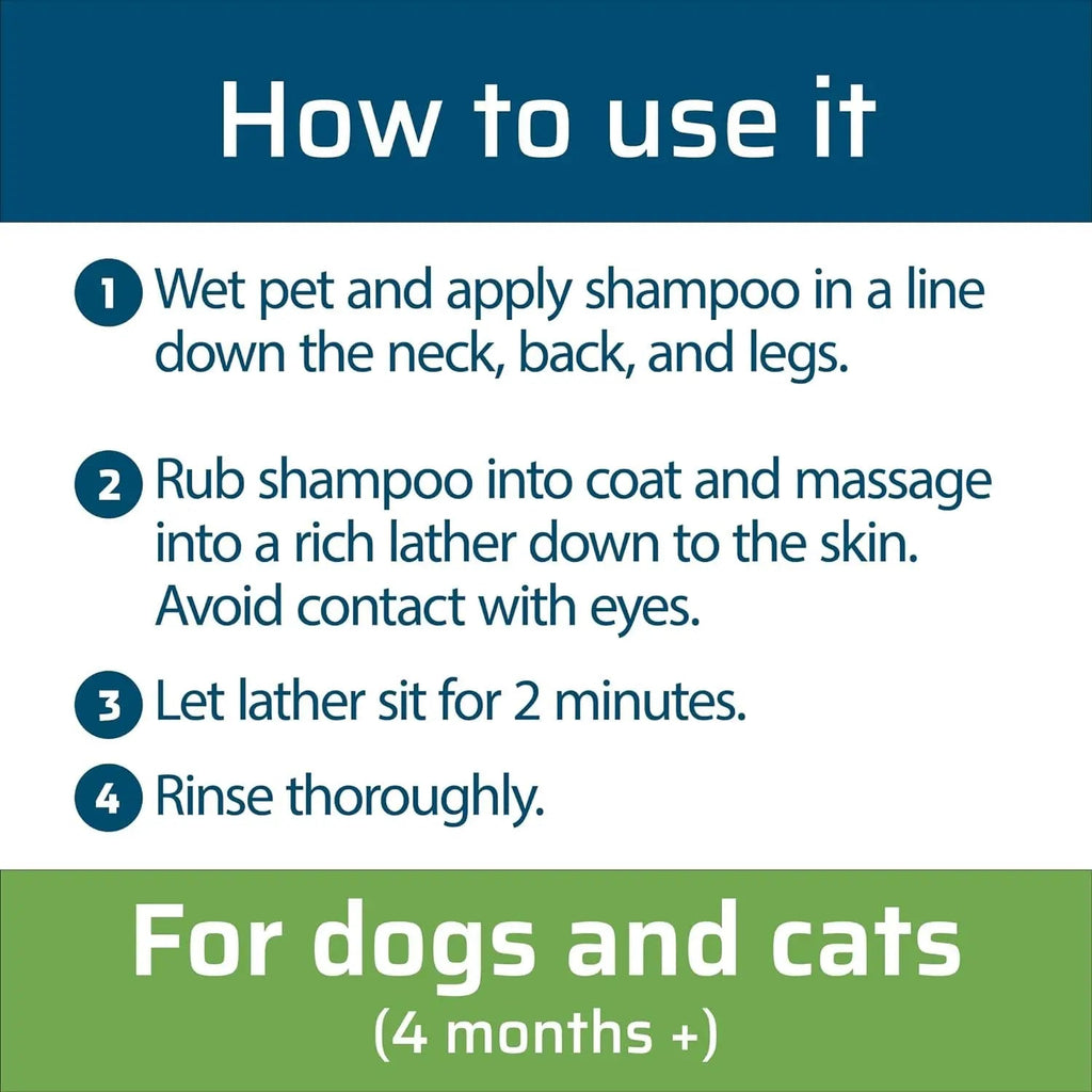 Wondercide Tick & Flea Shampoo for Dogs & Cats, Natural Essential Oils, 12 oz