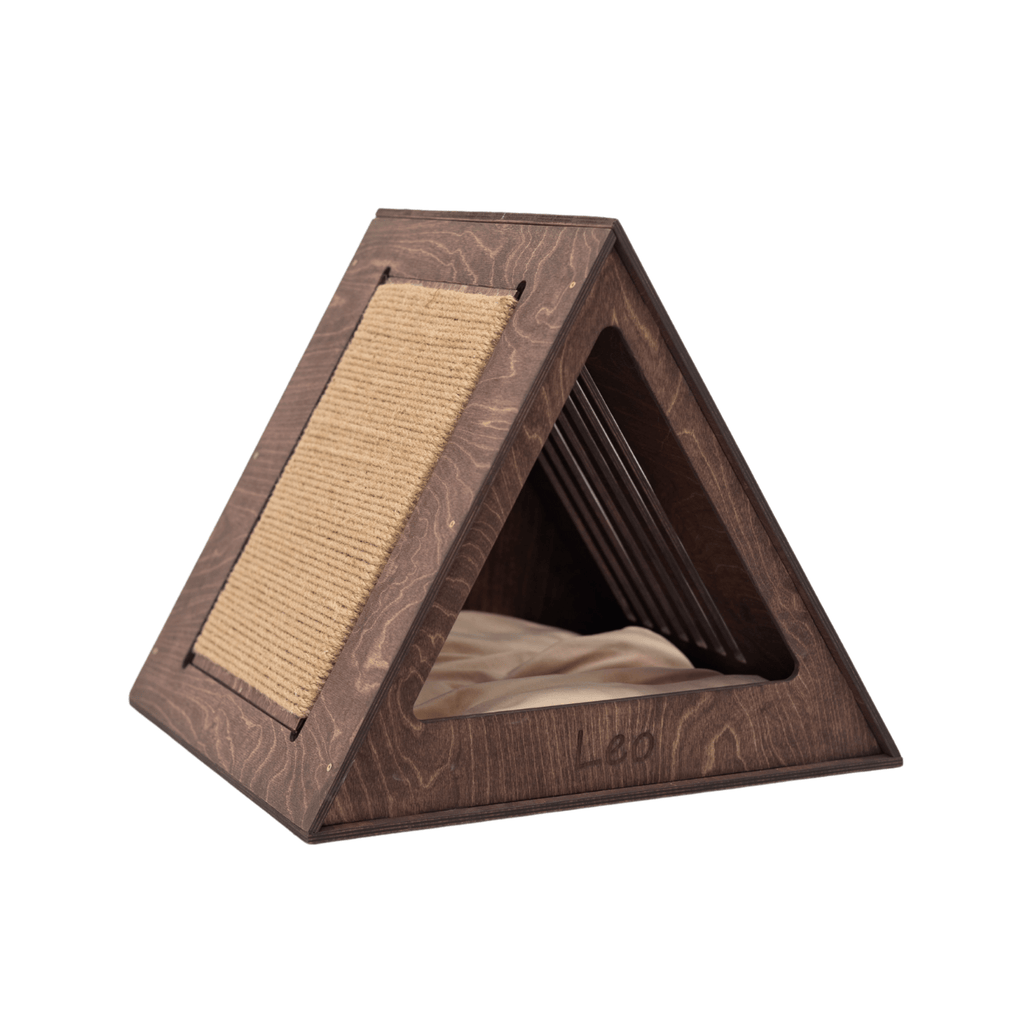 Wooden Cat House – Black